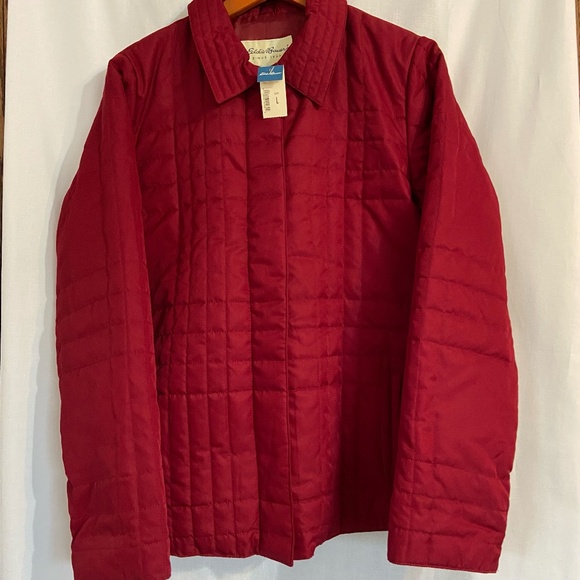 Eddie Bauer Jackets & Blazers - Eddie Bauer Jacket Coat Red Quilted Pockets New With Tags Women's Size Large